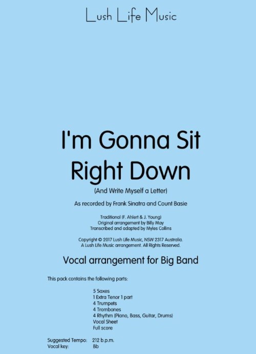 I'm Gonna Sit Right Down (Vocal Solo with Jazz Ensemble - Score and Parts)